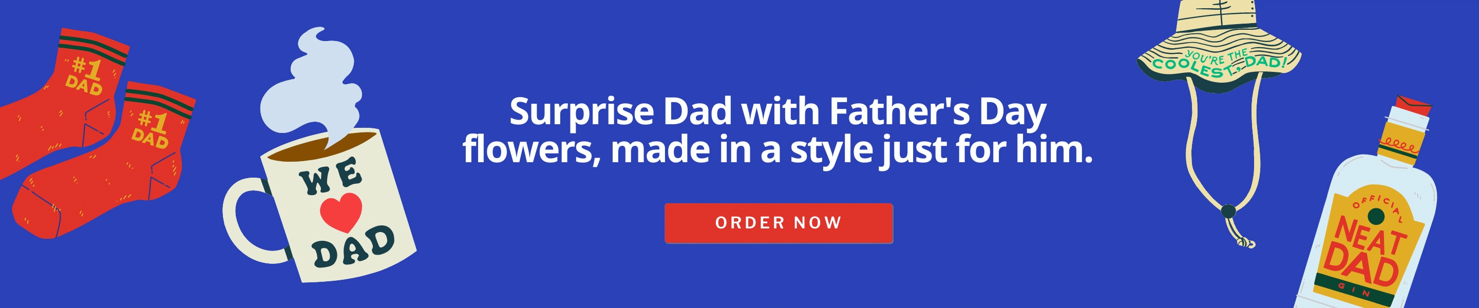 Surprise Dad with Father's Day flowers, made in a style just for him. Order now